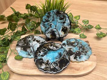 Set Agaat coasters 4 st. Abstract