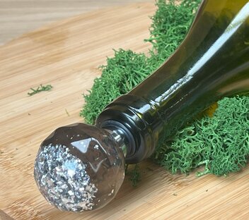 Epoxy fleskurk Grey Disco 'n sparkle