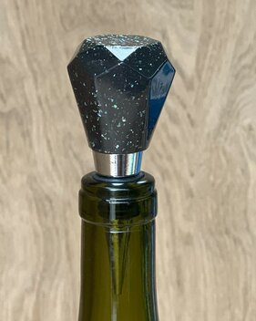 Epoxy fleskurk Diamond black 'n glitter