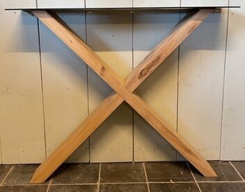 Eiken-Eettafelpoot X (100x40)
