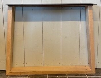 Eiken-Eettafelpoot Trapeze (100x40)