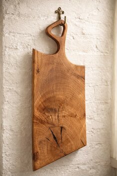 Tapasplank Eikenhout met epoxy zwart