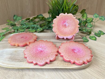 Set Fantasy coasters 4 st. Dragonscale orange
