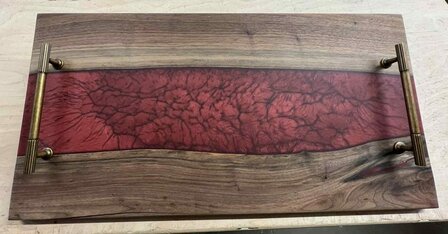 Dienbord Black Walnut Bordeau Crackle