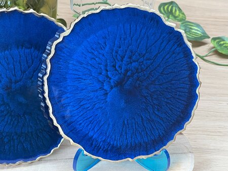 Set Agaat coasters 4 st. + holder Saffier