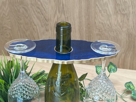 Set Agaat coasters 4 st. + holder Saffier