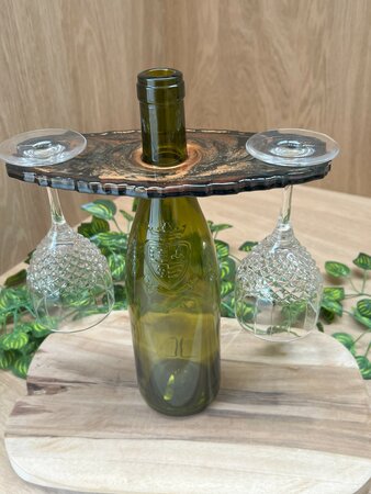 Fles / glazenhouder Moonwalk glitter 