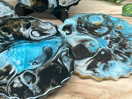 Set Agaat coasters 4 st. Abstract