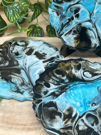 Set Agaat coasters 4 st. Abstract