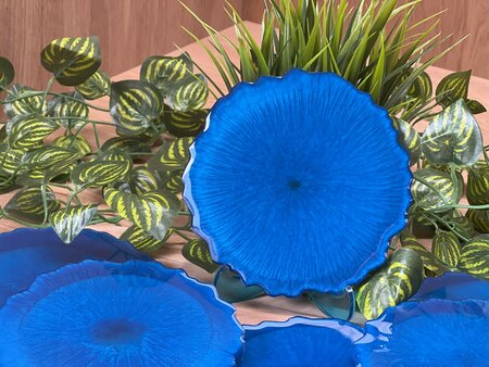 Set Agaat coasters 6 st. Safire blue