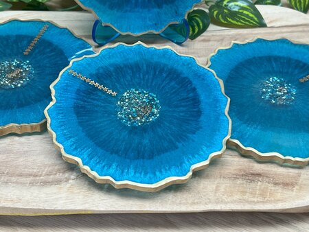 Set Agaat coasters 4 st. Stars in the sky