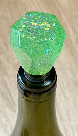 Epoxy fleskurk Spring green glitter