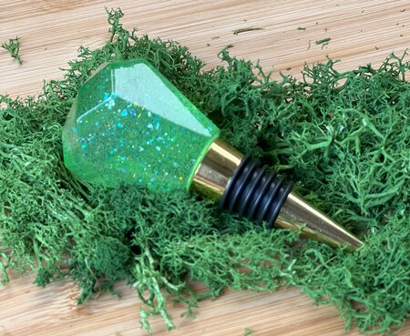 Epoxy fleskurk Spring green glitter