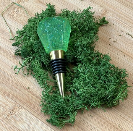 Epoxy fleskurk Spring green glitter