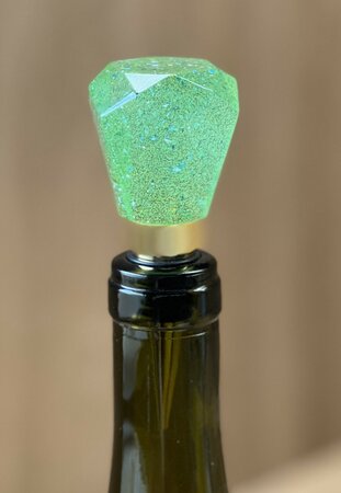 Epoxy fleskurk Spring green glitter