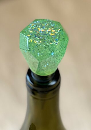 Epoxy fleskurk Spring green glitter