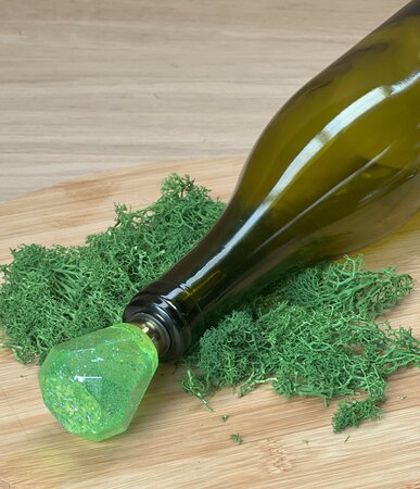 Epoxy fleskurk Spring green glitter