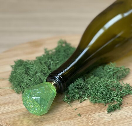 Epoxy fleskurk Spring green glitter