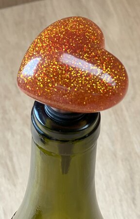 Epoxy fleskurk Heart of glitter