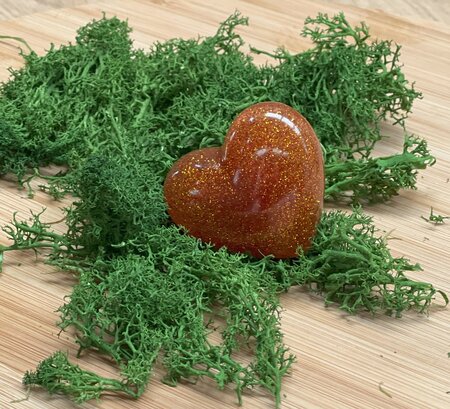 Epoxy fleskurk Heart of glitter