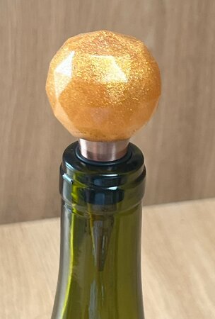 Epoxy fleskurk metallic golden orange