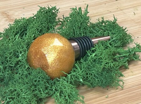 Epoxy fleskurk metallic golden orange