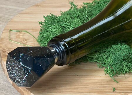 Epoxy fleskurk Diamond black 'n glitter