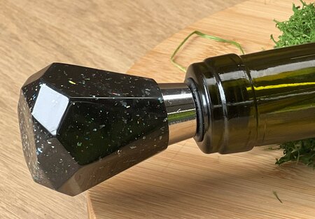 Epoxy fleskurk Diamond black 'n glitter