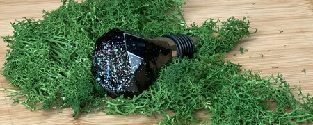 Epoxy fleskurk Diamond black 'n glitter