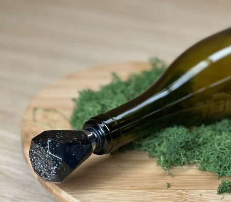 Epoxy fleskurk Diamond black 'n glitter