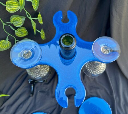 Set Agaat coasters 4 st. + holder classy blue