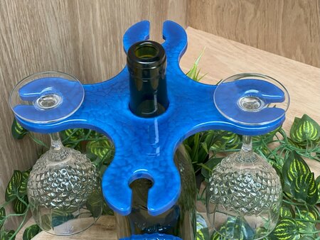 Set Agaat coasters 4 st. + holder classy blue