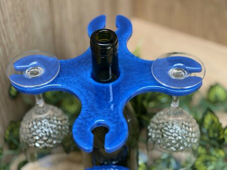 Set Agaat coasters 4 st. + holder classy blue