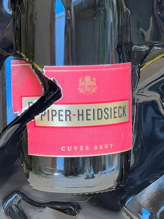 Broken Bottle art - Piper Heidsieck Champagne