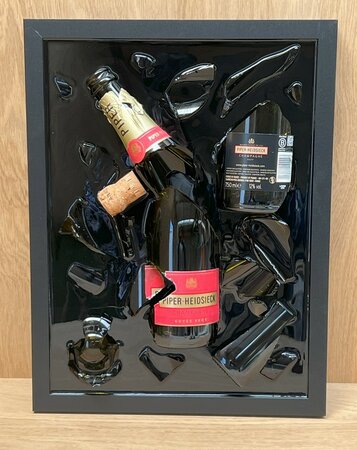 Broken Bottle art - Piper Heidsieck Champagne