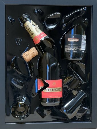 Broken Bottle art - Piper Heidsieck Champagne