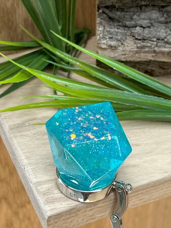 Handtassenhouder lightblue glitter