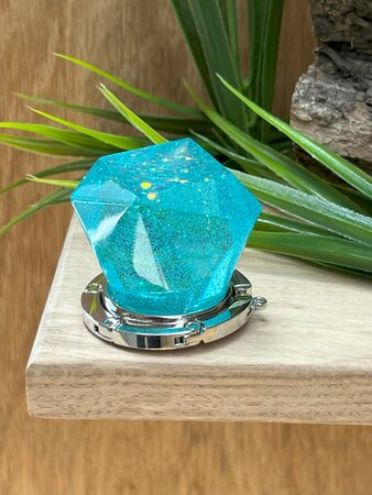 Handtassenhouder lightblue glitter