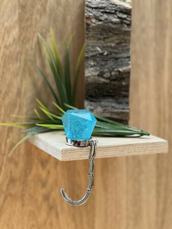 Handtassenhouder lightblue glitter