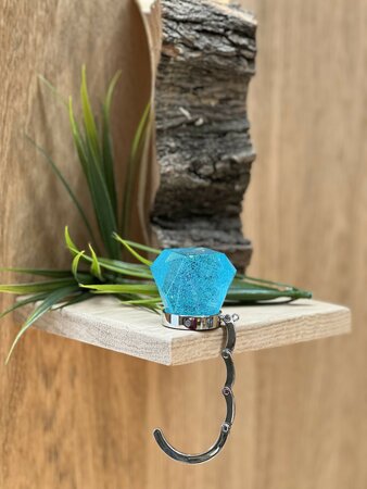 Handtassenhouder lightblue glitter