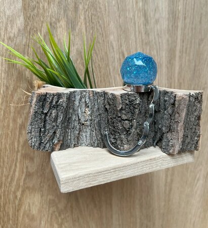 Handtassenhouder Blue glitter