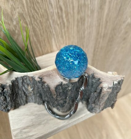 Handtassenhouder Blue glitter