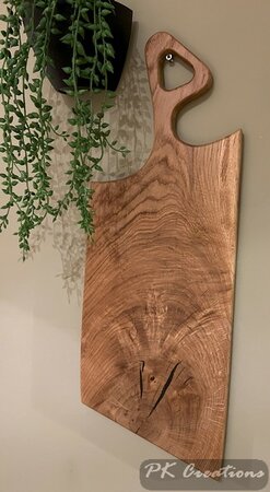 Tapasplank Eikenhout met epoxy zwart