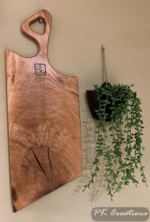 Tapasplank Eikenhout met epoxy zwart