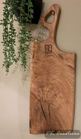 Tapasplank Eikenhout met epoxy zwart