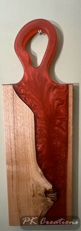 Tapasplank Eikenhout met epoxy Bordeau