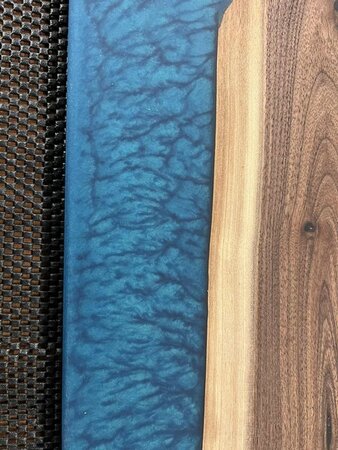 Dienbord Black Walnut Blue Crackle