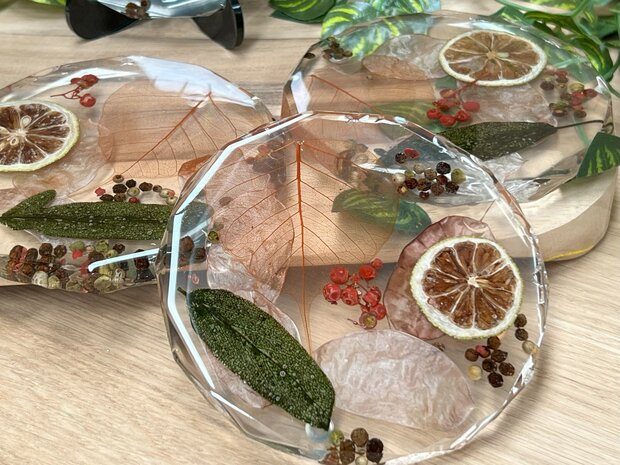 Set Hexagon coasters 4st. Nature love 