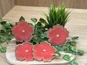Set Flower coasters Peachy Gold 4st.