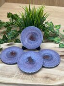 Set Round Ribble coasters 4st. Dragonscale purple